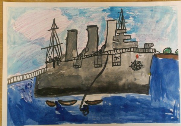 Крейсер Аврора рисунок