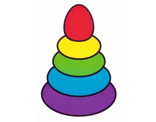 Пирамидка детская нарисованная