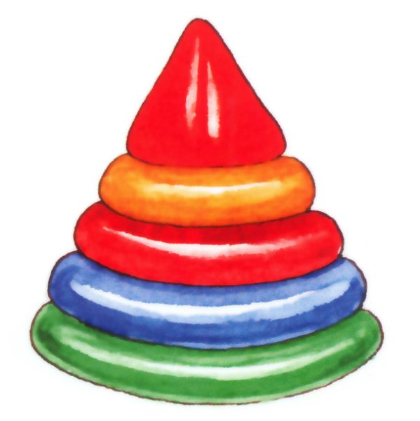 Раскраска для самых маленьких пирамидка