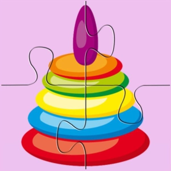 Пирамидка раскраска для малышей