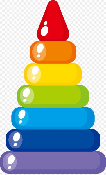 Пирамидка детская на белом фоне