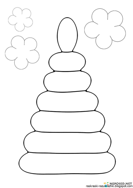 Пирамидка на белом фоне