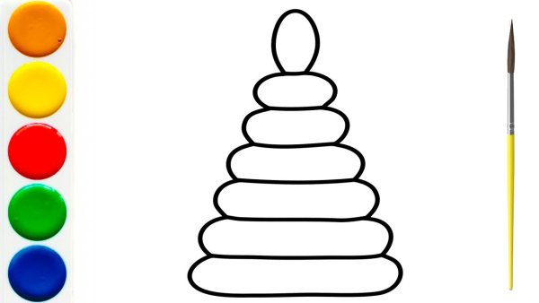 Пирамидка мультяшная