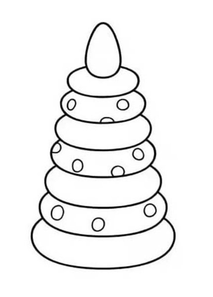 Пирамидка раскраска