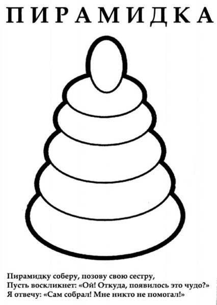 Пирамидка игрушка вектор