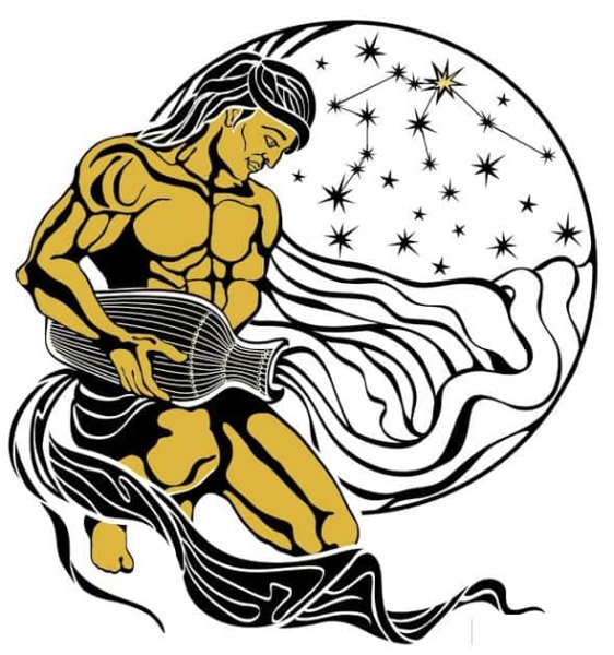 Водолей акварель