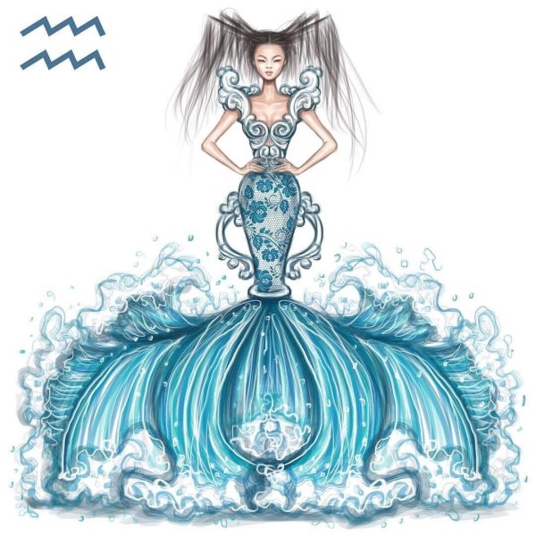 Водолей знак зодиака силуэт