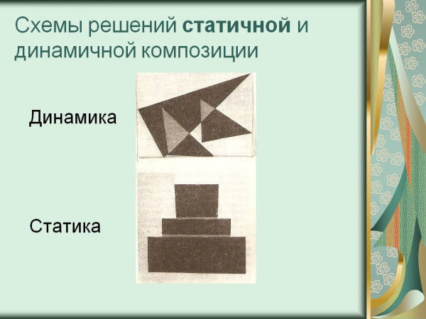 Динамика и статика в композиции изо