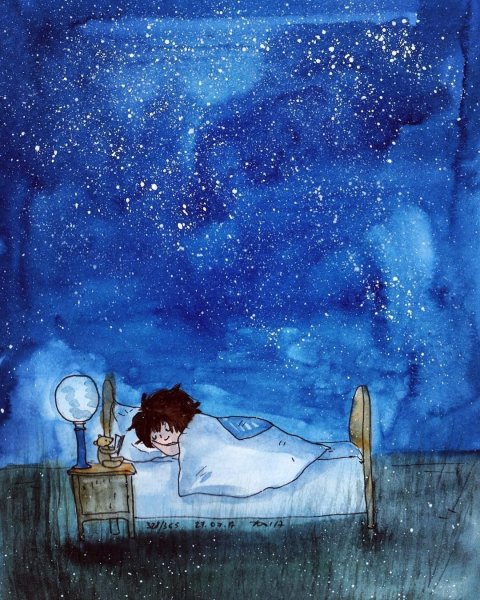 Ночь иллюстрация