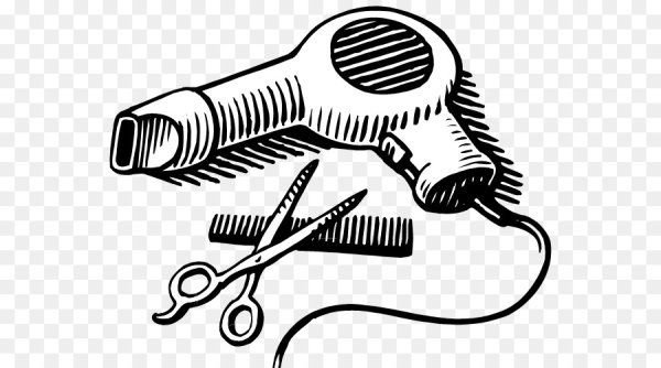 Трафарет ножницы и расческа парикмахерские