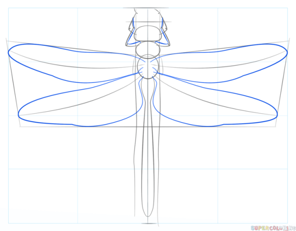 Симметричное рисование Стрекозы