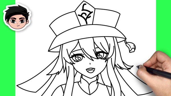 Ху Тао для срисовки