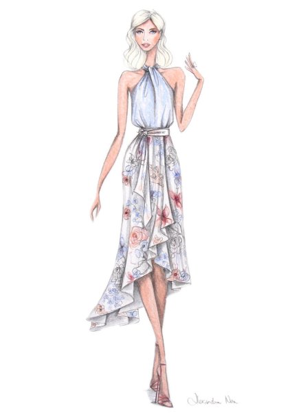 Дизайнерские платья эскизы