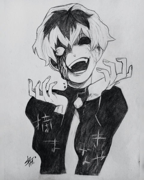 Аниме для срисовки Токийский гуль