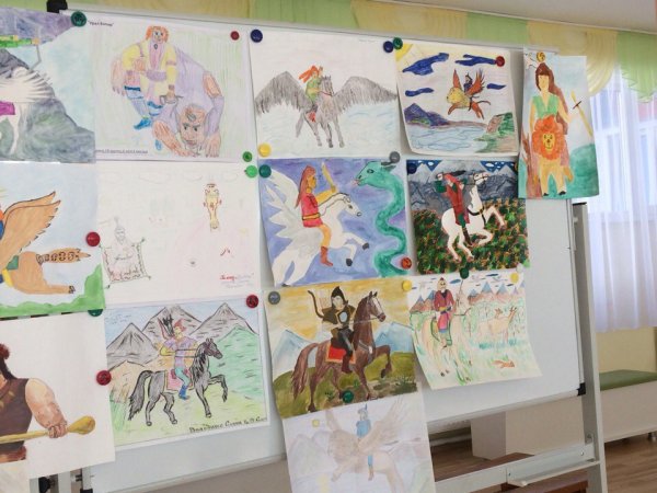 Иллюстрация к эпосу Урал батыр