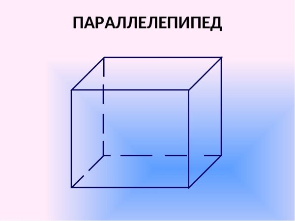 Форма параллелепипеда