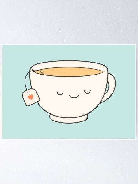 Нарисованная чашка чая