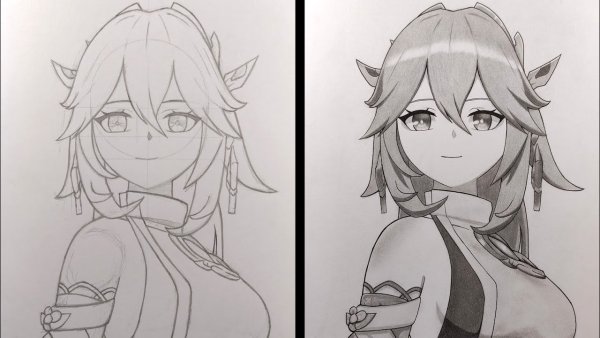 YAE Miko рисунок