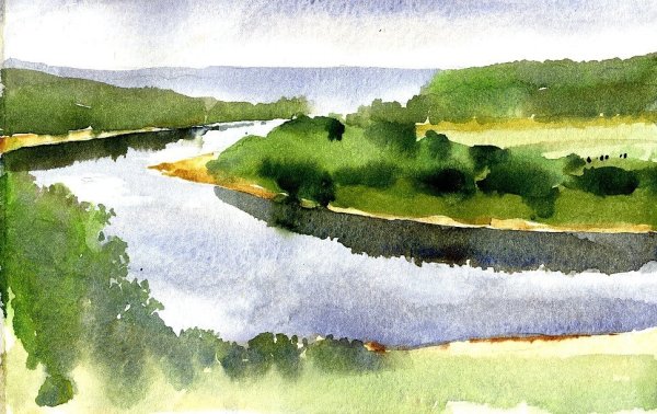 Берег реки для детей