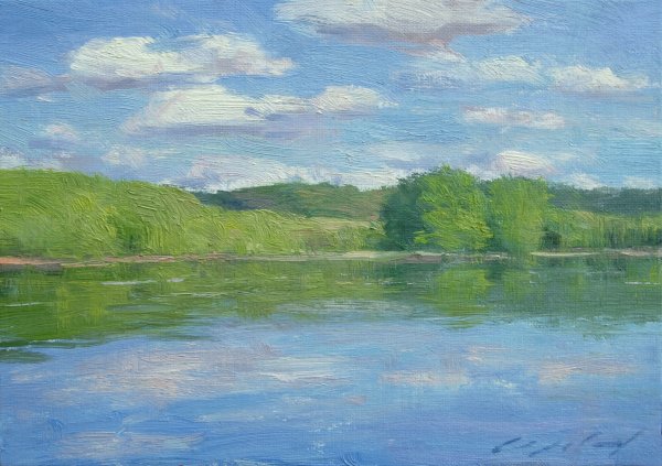 Картина Левитана Волжские просторы