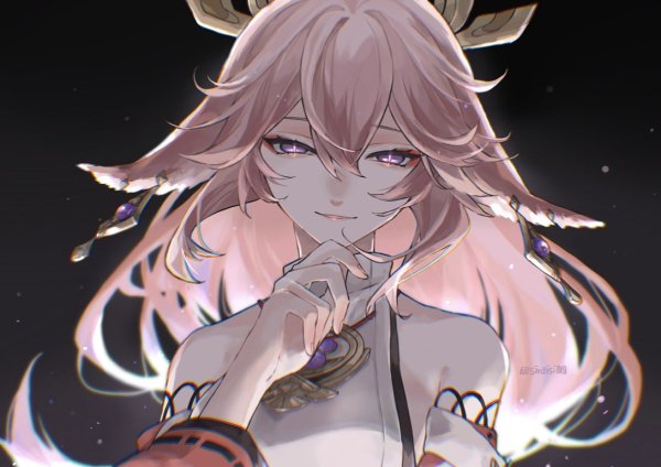 Мико Геншин арт