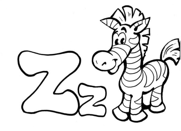 Английская Азбука раскраска