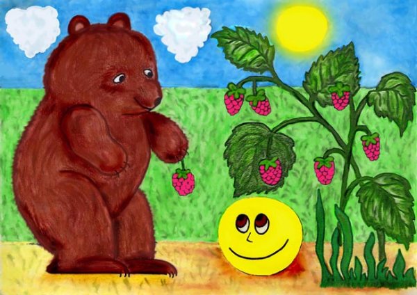 Колобок рисунок карандашом