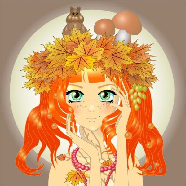 Женщина осень