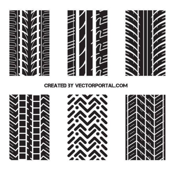 Зарисовка протектора шины транспортного средства