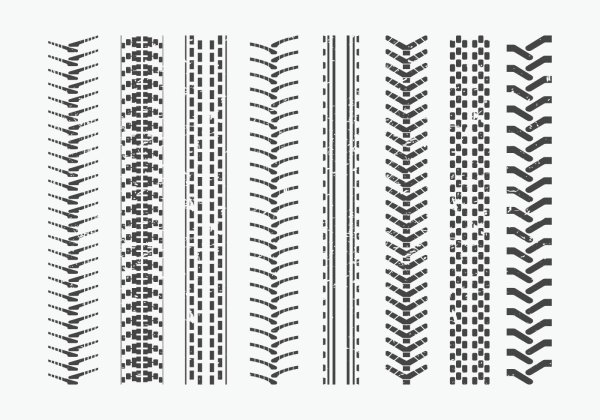 След гусеницы танка вектор