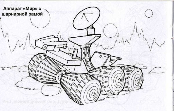 Луноход раскраска для детей