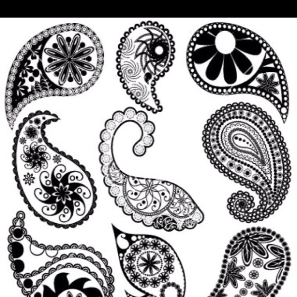 Индийский огурец орнамент