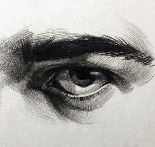 Глаз зарисовка Академическая