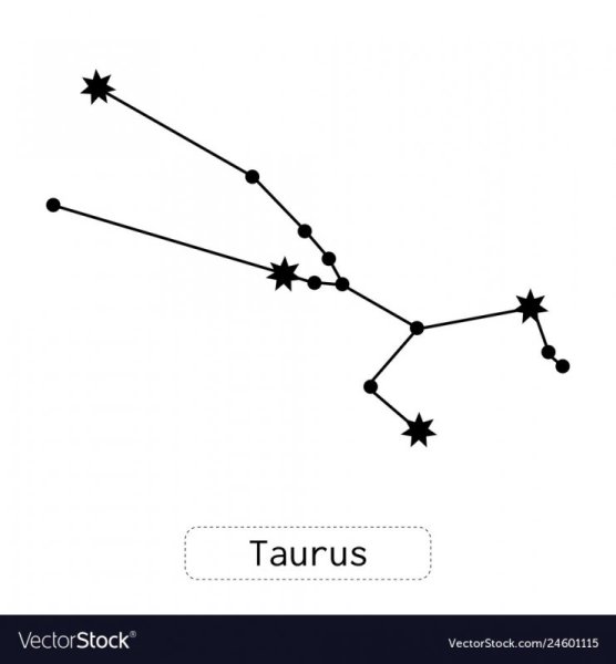 Созвездие Телец схема созвездия