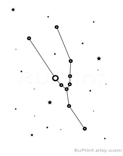 Созвездие Телец схема