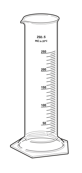Химический мерный цилиндр рисунок