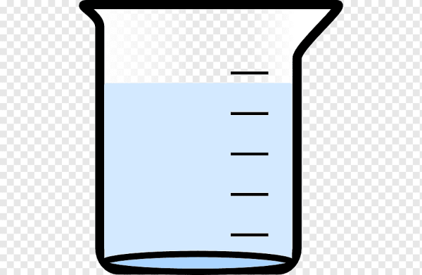 Лабораторный стакан с жидкостью