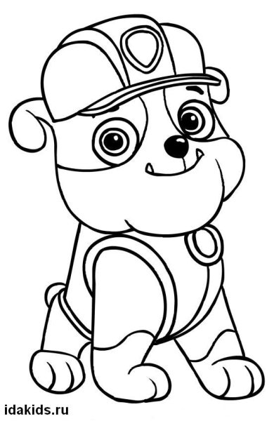 Раскраски Щенячий патруль Крепыш а4