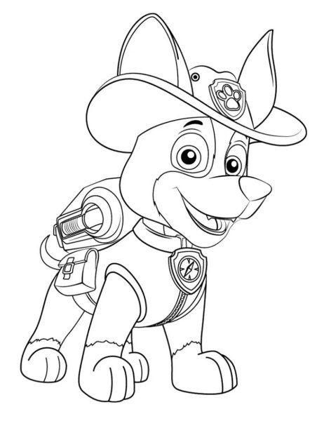 Щенок трекер Щенячий патруль раскраска