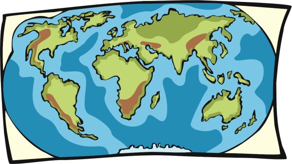 Географическая карта рисунок для детей