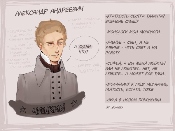 Александр Чацкий арт и Молчалин