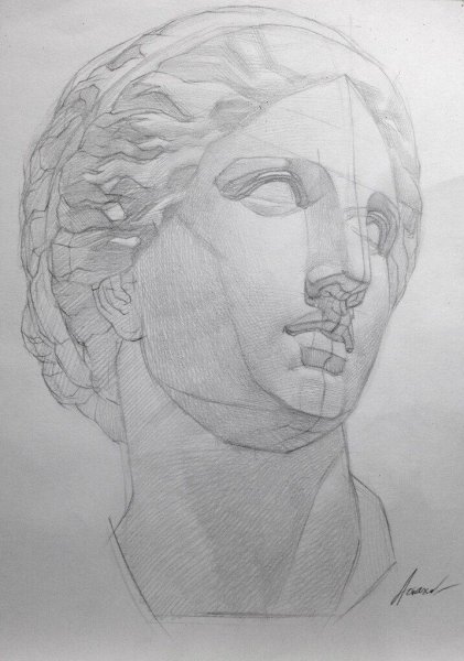 Гипсовая голова Давида Микеланджело