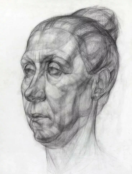 Гипсовая голова Геракла Академический рисунок