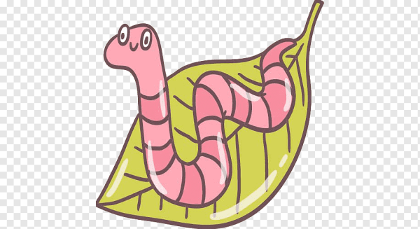 Червь на прозрачном фоне