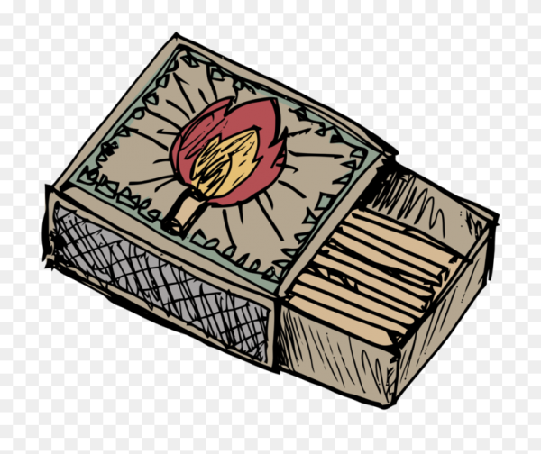 Спичка с огнем