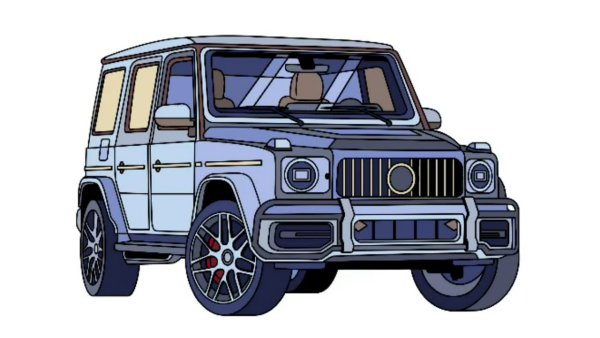 Раскраска Мерседес Гелендваген g63