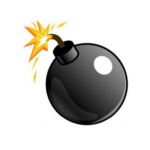 Бомба на прозрачном фоне