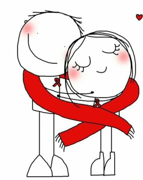Объятия зарисовка
