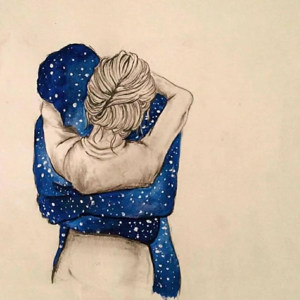 Объятия акварель