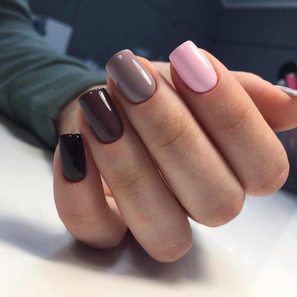 Ногти однотонные